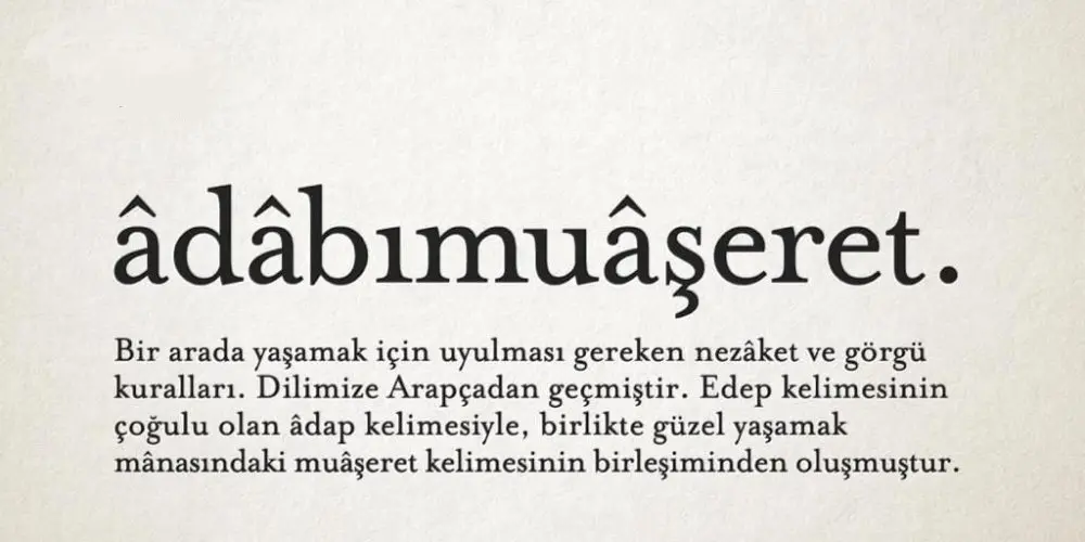 Adabımuaşeret nedir?